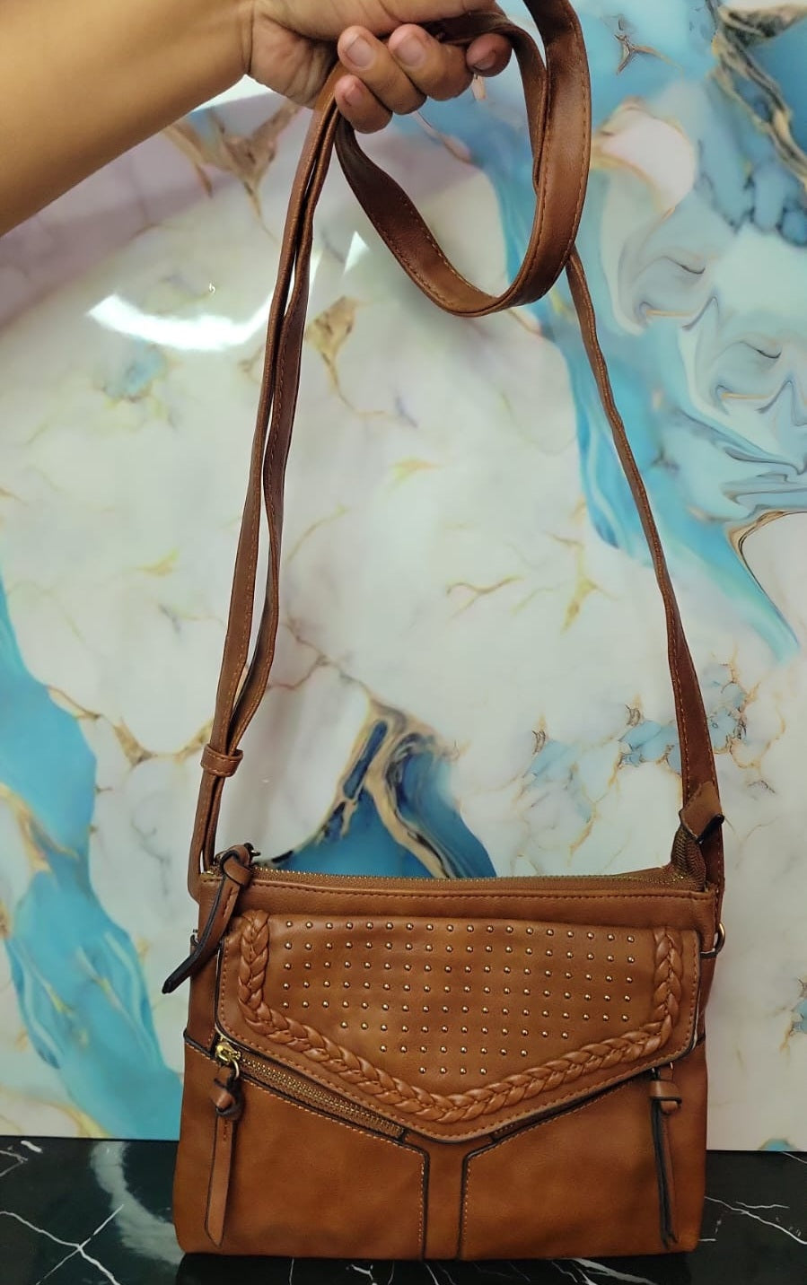 Bolso Bandolera Bohemio con Detalles Trenzados