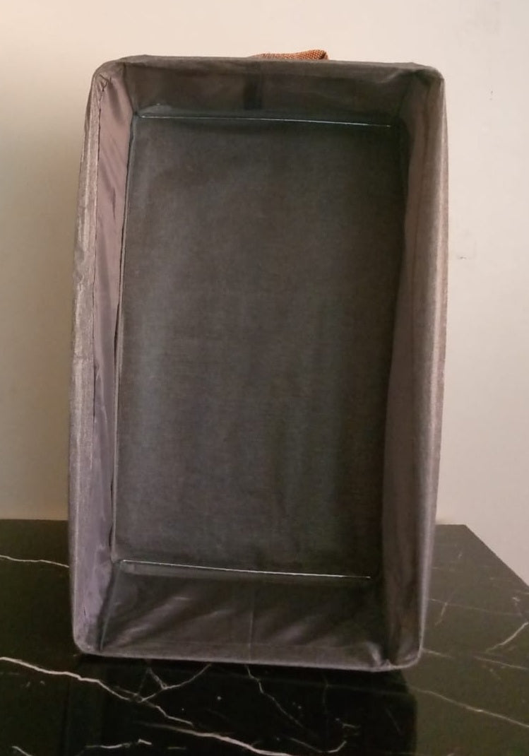 Cesto Organizador Plegable con Marco Metálico y Base Rígida