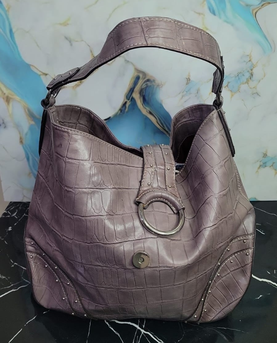Bolso de Hombro Nine West textura cocodrilo